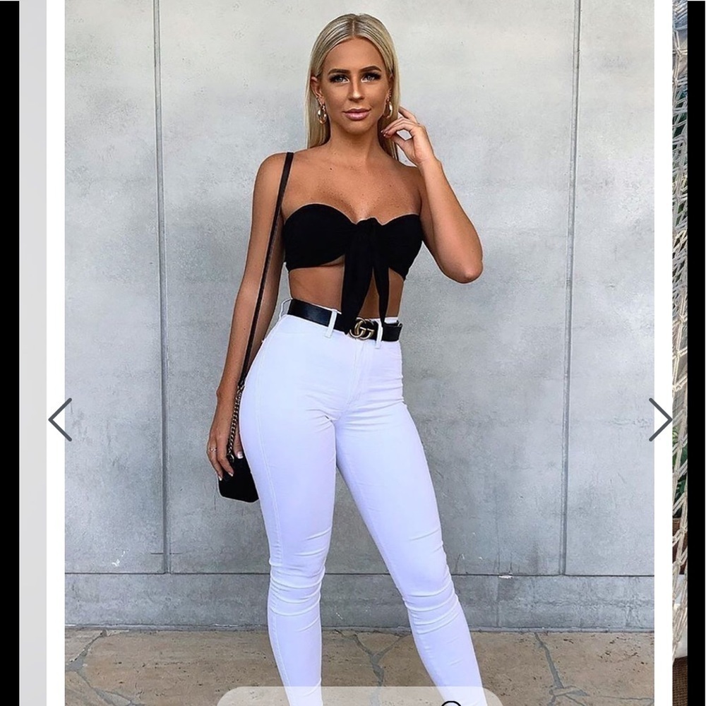 CLEARANCE FASHION NOVA LUXE ULTRA HIGH WAIST SKINNY JEANS WHITE SIZE 1 NWT